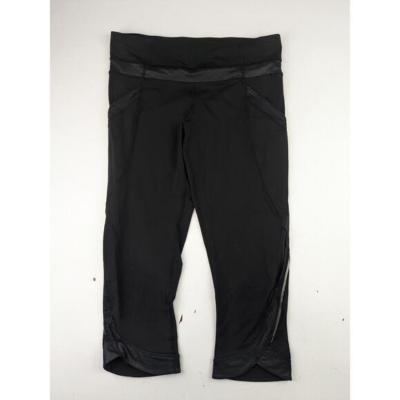 Lululemon Run Chase Me Ii Women's Black Capri Leggings - 6 - Picture 2 of 7